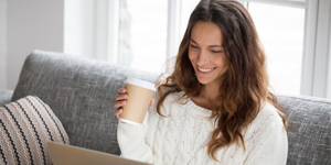 woman on computer